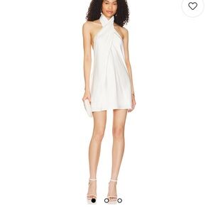 Show Me Your MuMu White Halter Mini Dress